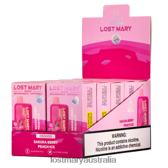 LOST MARY vape - LOST MARY OS5000 Sakura Berry Peach Ice B64XL61
