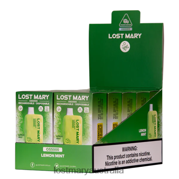 LOST MARY vape Melbourne - LOST MARY OS5000 Lemon Mint B64XL42